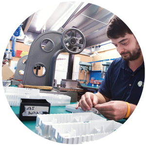 TCS img 8 Image 2 Broanmain developed the tooling and supported Specac in trialling the concept, right through to full development and production of the Arrow ATR puck and consumable slides