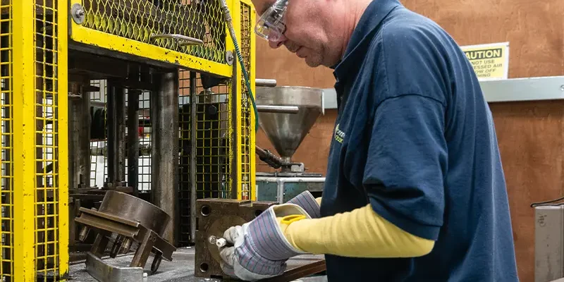 Compression moulding thermoset plastic components at Broanmain - one of the few UK specialists